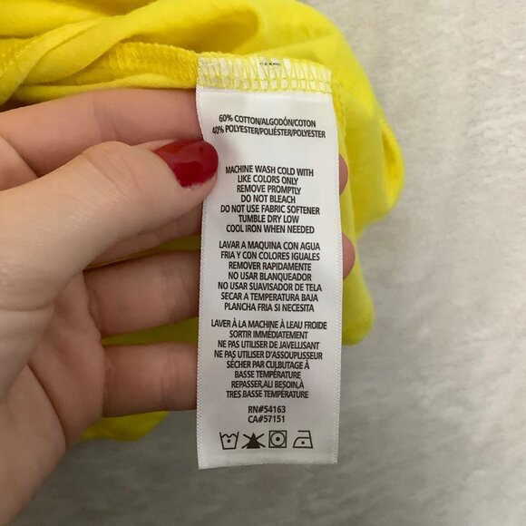 Tommy Hilfiger Sport Yellow Tank Top With Flag Stripe Design Women XL - Picture 4 of 7